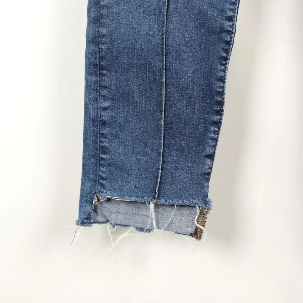 Free People High Low Raw Hem Skinny Jeans size 27